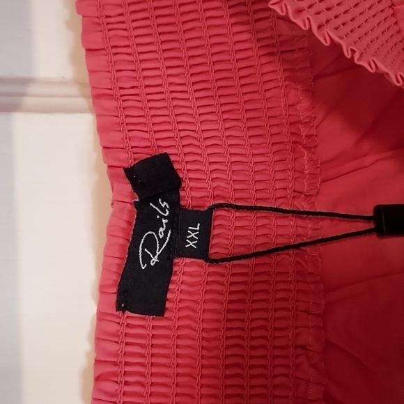 Rails Sonora Coral Square Neck Blouse - Picture 6 of 14